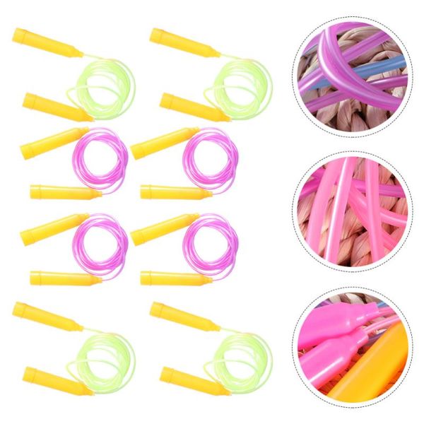 8pcs kids adjustable length ropes jumping children fitness skipping jump