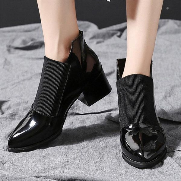 boots women's short thick with tube elastic belt retro shoes european and american single black sequins 019 a1
boots women's short thick with tube elastic belt retro shoes european and american single black sequins 019 a1