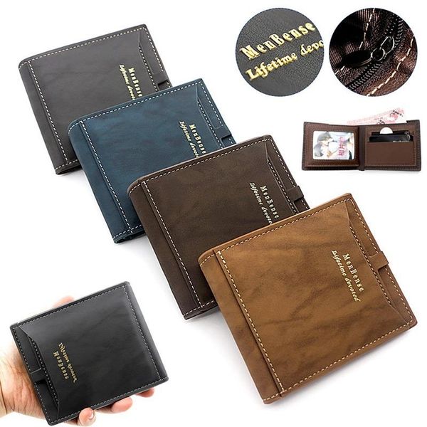 card holders 2021 leather men wallets zipper short desigh holder male purse vintage coin, Brown;gray
card holders 2021 leather men wallets zipper short desigh holder male purse vintage coin, Brown;gray