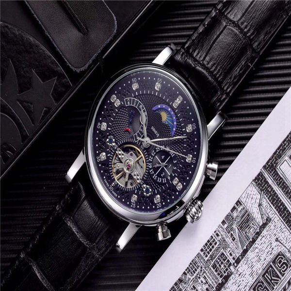 2021 fashion leather tourbillon male watch 2813 automatic mens wristwatch men mechanical steel watches relogio masculino clock phases of the, Slivery;brown
2021 fashion leather tourbillon male watch 2813 automatic mens wristwatch men mechanical steel watches relogio masculino clock phases of the, Slivery;brown