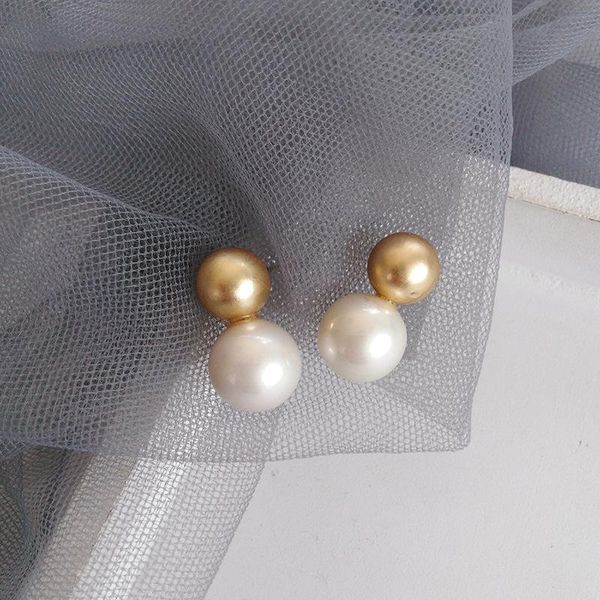 dangle & chandelier s925 needle big imitation pearl earrings delicate jewelry round golden plating ball short design women gifts, Silver
dangle & chandelier s925 needle big imitation pearl earrings delicate jewelry round golden plating ball short design women gifts, Silver