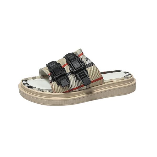 slippers women's color matching vamp fashion versatile buckle decorative trend open-toed outdoor 2021, Black
slippers women's color matching vamp fashion versatile buckle decorative trend open-toed outdoor 2021, Black