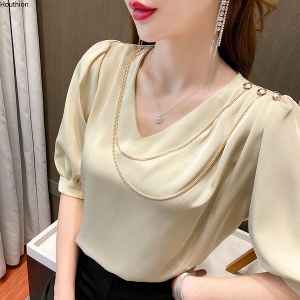 women's blouses & shirts blouse chiffon casual fashion short sleeve v-neck shirt summer solid color plus size 10099, White
women's blouses & shirts blouse chiffon casual fashion short sleeve v-neck shirt summer solid color plus size 10099, White