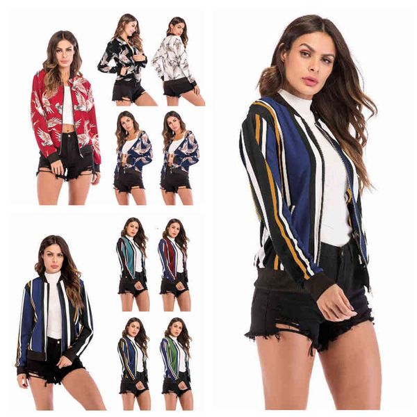 suit floral striped baseball 14 styles women patchwork jackets long sleeve zipper cardigan sweatshirt coat sports wear clothing o-oa6428, Black
suit floral striped baseball 14 styles women patchwork jackets long sleeve zipper cardigan sweatshirt coat sports wear clothing o-oa6428, Black