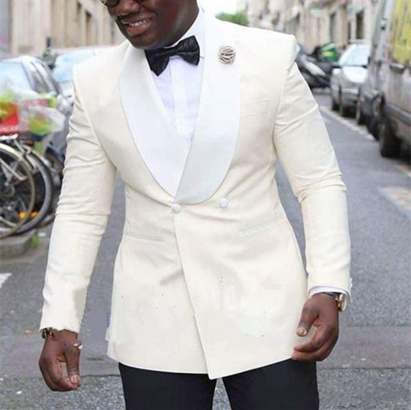 men's suits & blazers stunning ivory wedding groomsmen tuxedos custom made men party (jacket+pant+tie), White;black
men's suits & blazers stunning ivory wedding groomsmen tuxedos custom made men party (jacket+pant+tie), White;black