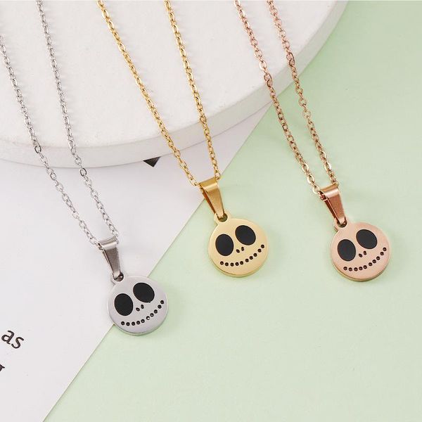 pendant necklaces korean fashion vintage gothic one piece fine gift non tarnish colar stainless steel jewelry halloween skull necklace for w, Silver
pendant necklaces korean fashion vintage gothic one piece fine gift non tarnish colar stainless steel jewelry halloween skull necklace for w, Silver