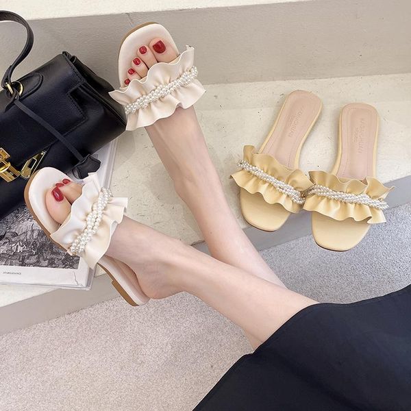 slippers shoes woman 2021 string bead casual shale female beach pantofle luxury sabot flat summer slides floral rubber pu, Black
slippers shoes woman 2021 string bead casual shale female beach pantofle luxury sabot flat summer slides floral rubber pu, Black