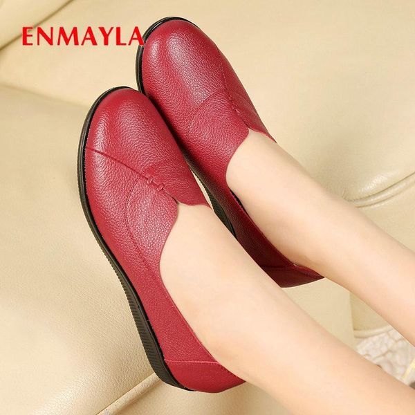 dress shoes enmayla basic slip-on round toe casual spring/autumn fashion sewing women high heel soft genuine leather ladies, Black
dress shoes enmayla basic slip-on round toe casual spring/autumn fashion sewing women high heel soft genuine leather ladies, Black
