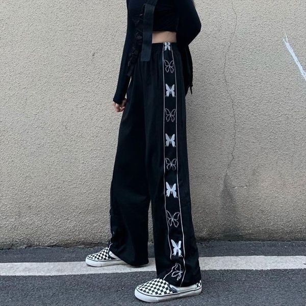 butterfly print harajuku street style women pant loose elastic waist trousers for female korean sports, Black;white
butterfly print harajuku street style women pant loose elastic waist trousers for female korean sports, Black;white