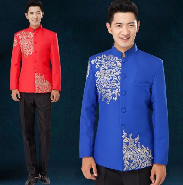 chorus mariage groom wedding suits for men blazer embroidered chinese tunic fashion slim latest coat pant designs red blue men's & blaz, White;black
chorus mariage groom wedding suits for men blazer embroidered chinese tunic fashion slim latest coat pant designs red blue men's & blaz, White;black