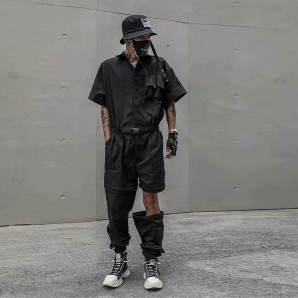 mens pants summer removable leg hip hop short sleeve casual jumpsuit cargo pant male streetwear overalls harem trousers loose, Black
mens pants summer removable leg hip hop short sleeve casual jumpsuit cargo pant male streetwear overalls harem trousers loose, Black