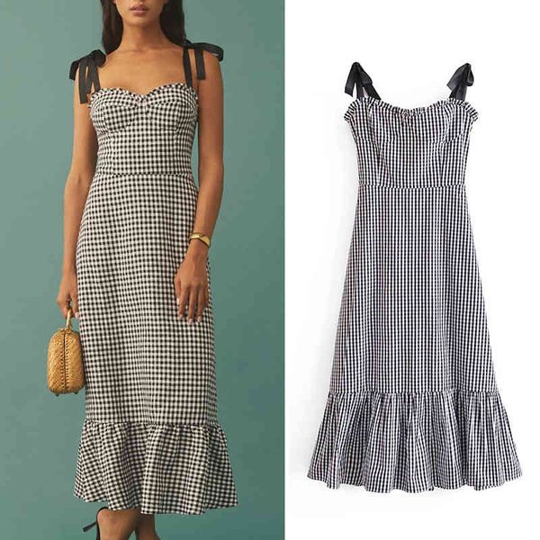 summer women camisole dress plaid printed slash neck backless lady party vestido elegant girls a-line causal outfits 210422, Black;gray
summer women camisole dress plaid printed slash neck backless lady party vestido elegant girls a-line causal outfits 210422, Black;gray
