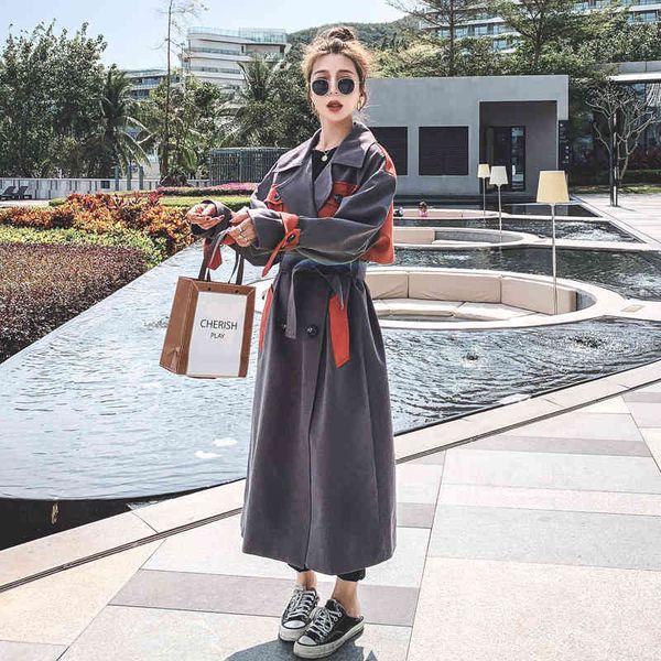 women's trench coats brand oversize long trench female coat double breasted shreds duster for lady spring feminine outerwear 26km, Tan;black
women's trench coats brand oversize long trench female coat double breasted shreds duster for lady spring feminine outerwear 26km, Tan;black