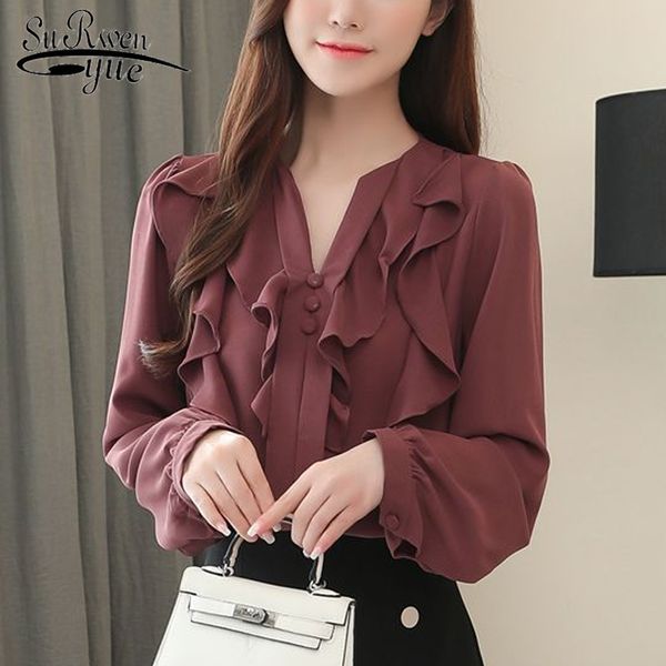 blusas mujer de moda spring long-sleeve v-neck slim elegant chiffon blouse women korean ruffle edge 8953 50 210427, White
blusas mujer de moda spring long-sleeve v-neck slim elegant chiffon blouse women korean ruffle edge 8953 50 210427, White