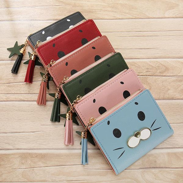 wallets 2021 cartoon leather cute cat wallet small zipper girl designed pu coin purse female card holder durable, Red;black
wallets 2021 cartoon leather cute cat wallet small zipper girl designed pu coin purse female card holder durable, Red;black