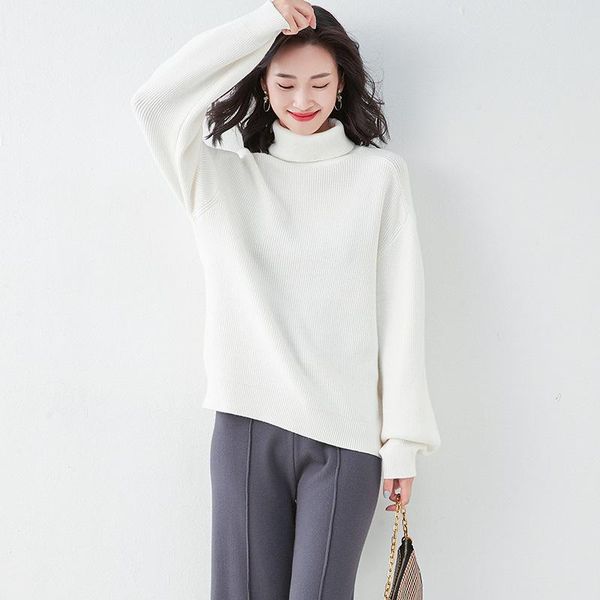 women's sweaters 2021 autumn winter women sweater soild color fashion long sleeve casual kintted pullovers female high neck loose, White;black
women's sweaters 2021 autumn winter women sweater soild color fashion long sleeve casual kintted pullovers female high neck loose, White;black