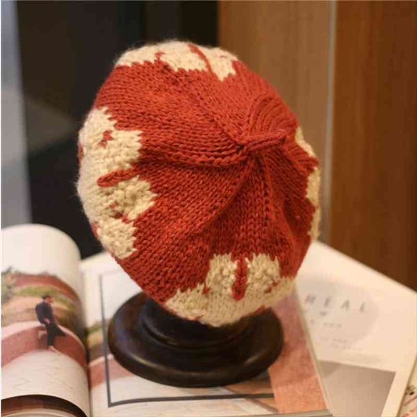 Women Beret Handmade Knitted Woolen Hat Autumn Winter Warmth Stitching Gradient Color Retro Painter Cap Fashion, Blue;gray
Women Beret Handmade Knitted Woolen Hat Autumn Winter Warmth Stitching Gradient Color Retro Painter Cap Fashion, Blue;gray
