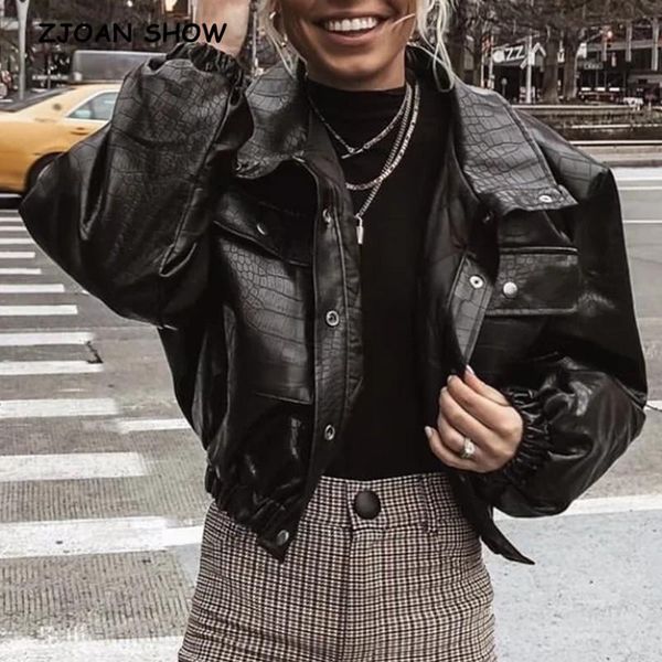 women's leather & faux 2021 y2k cool women plaid embossing pu jacket with quilted lining long sleeve cropped coat loose short outwear b, Black
women's leather & faux 2021 y2k cool women plaid embossing pu jacket with quilted lining long sleeve cropped coat loose short outwear b, Black