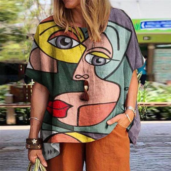 women's blouses & shirts graffiti printed vintage individuality women blouse cotton and linen casual short sleeve anime high street co, White
women's blouses & shirts graffiti printed vintage individuality women blouse cotton and linen casual short sleeve anime high street co, White