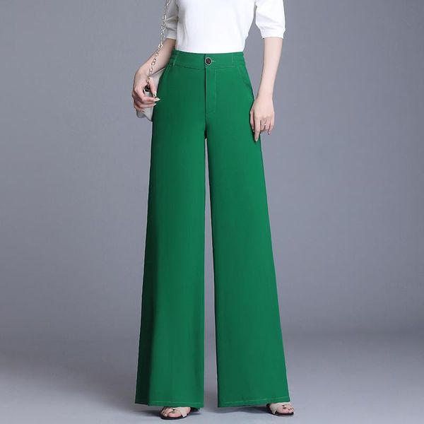 women's pants & capris summer wide leg women high waist chiffon loose black elegant long trousers solid korean style plus size, Black;white
women's pants & capris summer wide leg women high waist chiffon loose black elegant long trousers solid korean style plus size, Black;white