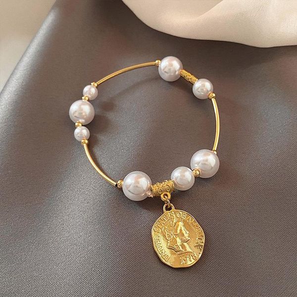 link, chain jinglei retro pearl man like bracelet female tide ins cold wind string niche design student honey hand jewelry, Black
link, chain jinglei retro pearl man like bracelet female tide ins cold wind string niche design student honey hand jewelry, Black