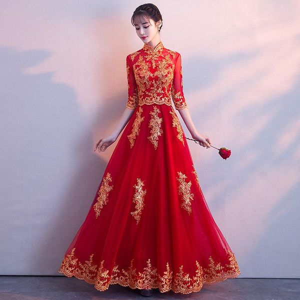 ethnic clothing novelty chinese female long qipao marriage clothes red oriental bride wedding dress elegant slim mandarin collar cheongsam
ethnic clothing novelty chinese female long qipao marriage clothes red oriental bride wedding dress elegant slim mandarin collar cheongsam