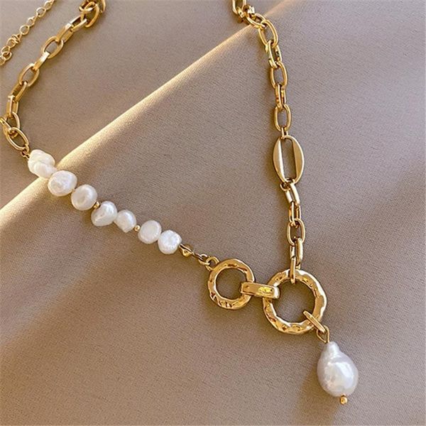 chains jewelry mixed natural baroque pearl necklaces textured circle paperclip chain for women french elegant necklace, Silver
chains jewelry mixed natural baroque pearl necklaces textured circle paperclip chain for women french elegant necklace, Silver