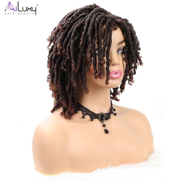 synthetic wigs ailuxy curly dreadlock wig short twist braided ombre afro men women fashion roll, Black
synthetic wigs ailuxy curly dreadlock wig short twist braided ombre afro men women fashion roll, Black