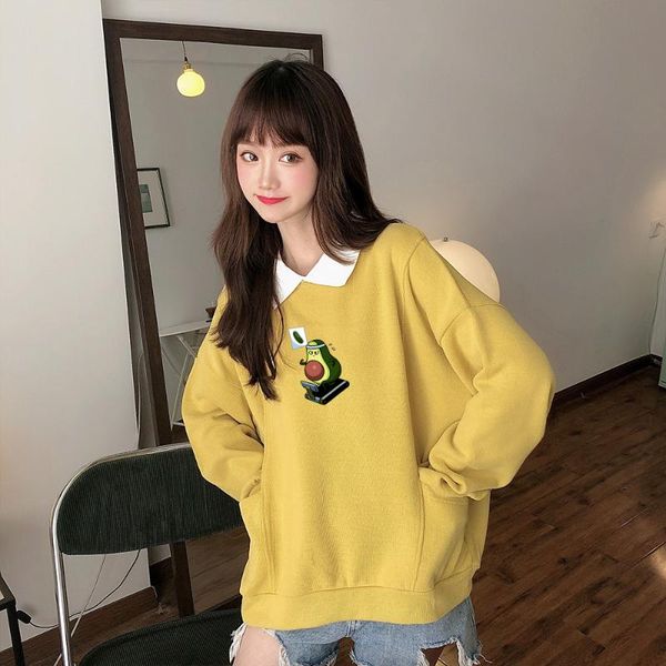 avocado cotton hoodies women casual long sleeve plus size cute turn-down collar sweatshirts sudadera de oversize sportswear women's &, Black
avocado cotton hoodies women casual long sleeve plus size cute turn-down collar sweatshirts sudadera de oversize sportswear women's &, Black