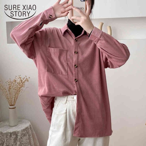 autumn corduroy cotton ladies cardigan button up shirt pocket vintage blouses women casual jacket 11880 210415, White
autumn corduroy cotton ladies cardigan button up shirt pocket vintage blouses women casual jacket 11880 210415, White