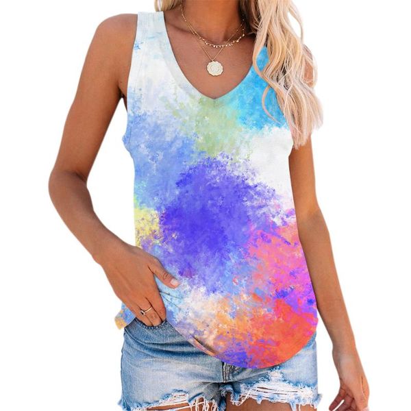 women shirts summer sleeveless street hipster v-neck printing loose shirt camisole vest plus size women's t-shirt, White
women shirts summer sleeveless street hipster v-neck printing loose shirt camisole vest plus size women's t-shirt, White