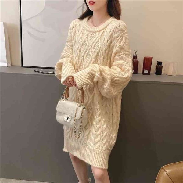 autumn winter women's sweater korean style o-neck twist pullovers knit thick needle solid female sweaters ll968 210507, White;black
autumn winter women's sweater korean style o-neck twist pullovers knit thick needle solid female sweaters ll968 210507, White;black