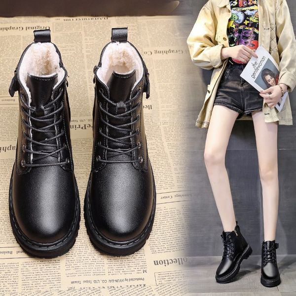 martin female british style 2021 autumn and winter plush warm sho students thin short cotton boots children, Black
martin female british style 2021 autumn and winter plush warm sho students thin short cotton boots children, Black