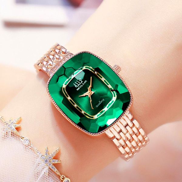 wristwatches wiilaa 2021 green diamond style luxury women quartz watch creative unique ladies wrist for female clock relogio feminino, Slivery;brown
wristwatches wiilaa 2021 green diamond style luxury women quartz watch creative unique ladies wrist for female clock relogio feminino, Slivery;brown