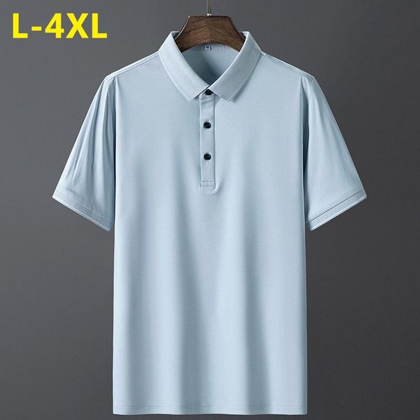 men's polos summer fat ice silk lapel short sleeve t-shirt plus oversize casual wear dad fashion shirt, White;black
men's polos summer fat ice silk lapel short sleeve t-shirt plus oversize casual wear dad fashion shirt, White;black
