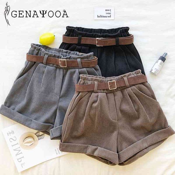 genayooa quality high waist ladies korean summer women shorts with belt short feminino vintage 210417, White;black
genayooa quality high waist ladies korean summer women shorts with belt short feminino vintage 210417, White;black
