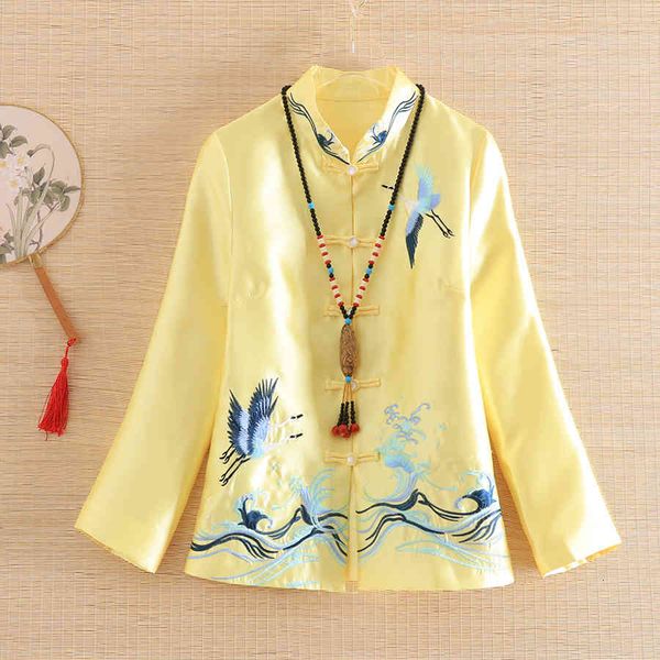dress embro mill autumn women jacket chinese style retro jacquard crane elegant loose lady coat female s-2xl, Black;gray
dress embro mill autumn women jacket chinese style retro jacquard crane elegant loose lady coat female s-2xl, Black;gray
