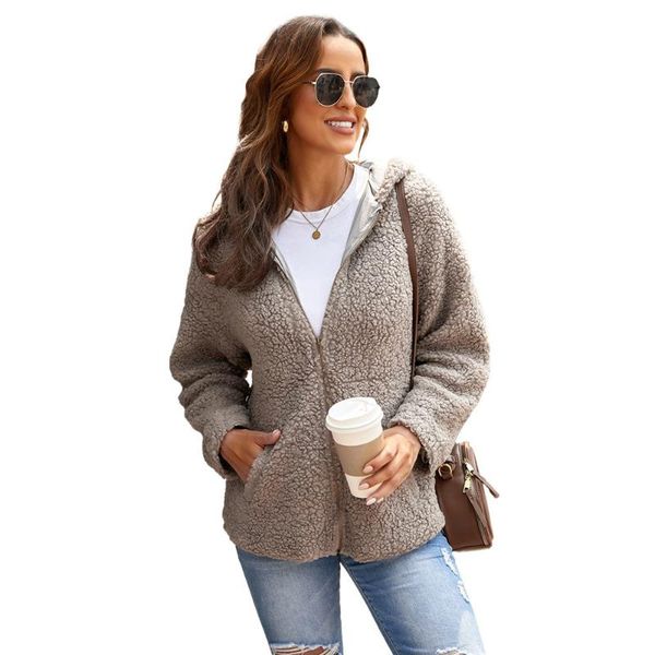 women's fur & faux plus size women autumn winter casual zipper coat wool lapel loose warm jacket outwear female jumper lamb coats, Black
women's fur & faux plus size women autumn winter casual zipper coat wool lapel loose warm jacket outwear female jumper lamb coats, Black