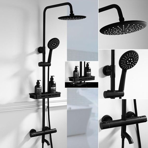 tuqiu thermostatic shower faucet sets with bathroom shelf black bathtub mixer tap brass bath & set
tuqiu thermostatic shower faucet sets with bathroom shelf black bathtub mixer tap brass bath & set