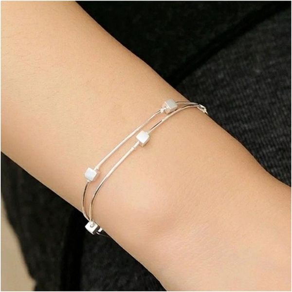 charm bracelets dreamysky 100% real pure 925 sterling silver beads chain box cube charms for women wedding statement jewelry bijoux, Golden;silver
charm bracelets dreamysky 100% real pure 925 sterling silver beads chain box cube charms for women wedding statement jewelry bijoux, Golden;silver
