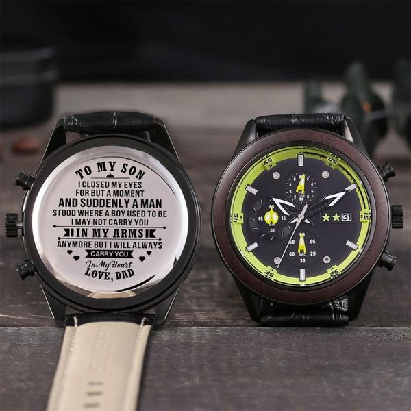 wristwatches dad to my son-engraved watch i'm always here for you luxury watches birthday holiday anniversary gifts christmas, Slivery;brown
wristwatches dad to my son-engraved watch i'm always here for you luxury watches birthday holiday anniversary gifts christmas, Slivery;brown