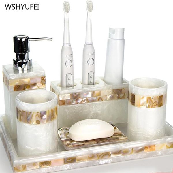 light luxury shell home bathroom european wash suit supplies brush tooth cup soap bottle dish toothbrush holder bath accessory set
light luxury shell home bathroom european wash suit supplies brush tooth cup soap bottle dish toothbrush holder bath accessory set