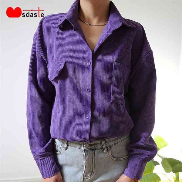 purple shirt blouse women loose oversized corduroy turn-down neck long sleeve casual blusas femme womens and blouses 210730, White
purple shirt blouse women loose oversized corduroy turn-down neck long sleeve casual blusas femme womens and blouses 210730, White