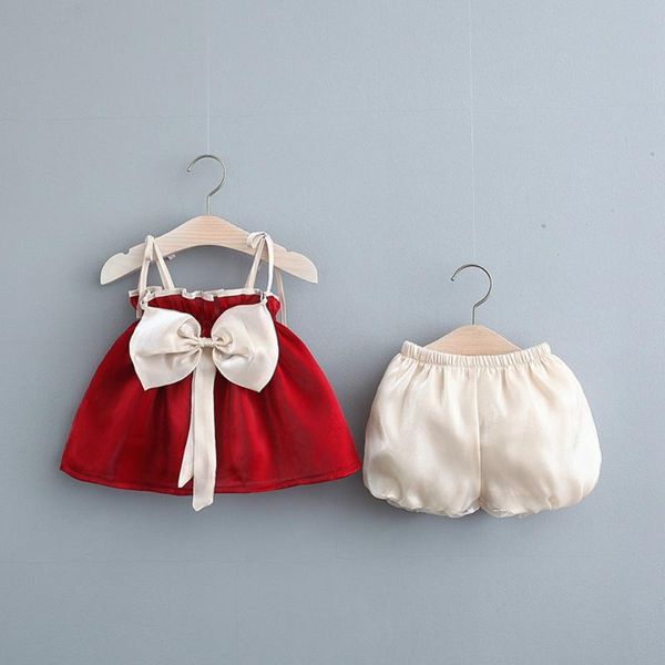 clothing sets summer girls 2pcs princess clothes set infants baby kids children spaghetti big bow dresses + short pants sweet outfit, White
clothing sets summer girls 2pcs princess clothes set infants baby kids children spaghetti big bow dresses + short pants sweet outfit, White