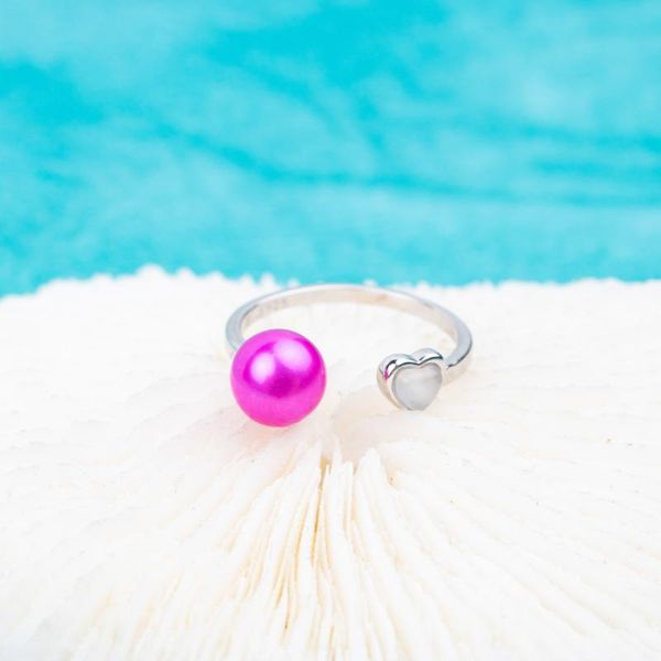 vermeerjewelry real 925 sterling silver natural freshwater pearl ring for 7-9mm heart shape open adjustable women cluster rings, Golden;silver
vermeerjewelry real 925 sterling silver natural freshwater pearl ring for 7-9mm heart shape open adjustable women cluster rings, Golden;silver