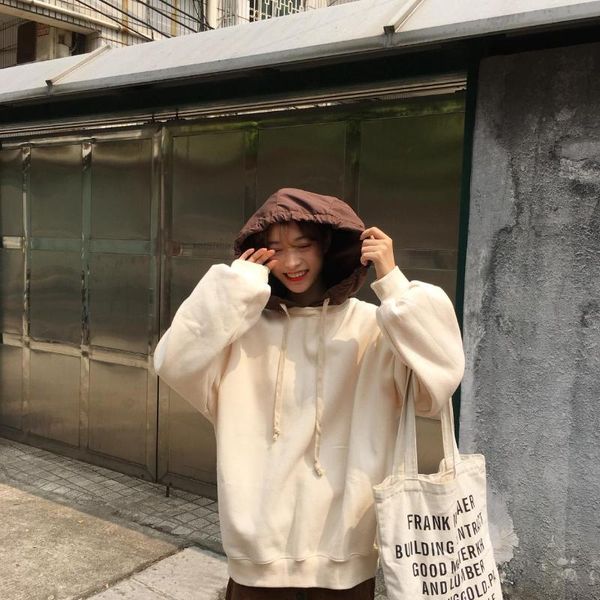 women's hoodies & sweatshirts 2021 winter plus size korean style space cotton hooded loose long sleeve fleece block color hat patchwork, Black
women's hoodies & sweatshirts 2021 winter plus size korean style space cotton hooded loose long sleeve fleece block color hat patchwork, Black