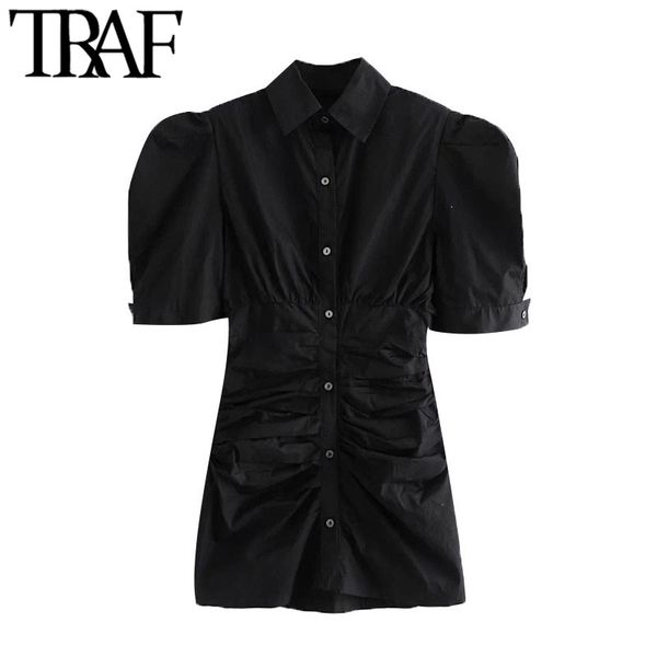 traf women chic fashion striped pleated fitted mini dress vintage puff sleeves button-up female dresses vestidos mujer 210415, Black;gray
traf women chic fashion striped pleated fitted mini dress vintage puff sleeves button-up female dresses vestidos mujer 210415, Black;gray