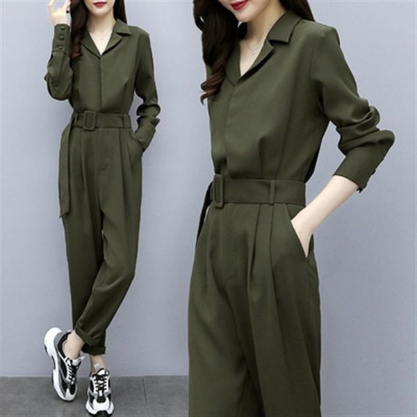 women's jumpsuits & rompers army green jumpsuit long sleeve lapel boiler suit belt overalls paysuits ol office work elegant women dunga, Black;white
women's jumpsuits & rompers army green jumpsuit long sleeve lapel boiler suit belt overalls paysuits ol office work elegant women dunga, Black;white
