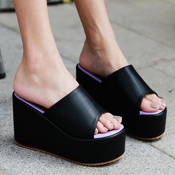 slippers on a wedge shoes low ladies' multicolored sandals platform luxury slides slipers women designer 2021 pu basic hoof heel, Black
slippers on a wedge shoes low ladies' multicolored sandals platform luxury slides slipers women designer 2021 pu basic hoof heel, Black