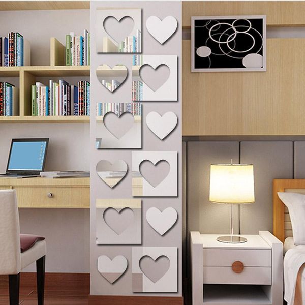 mirrors 6ps heart - shaped mirror combination decorative living room decoration home accessories
mirrors 6ps heart - shaped mirror combination decorative living room decoration home accessories
